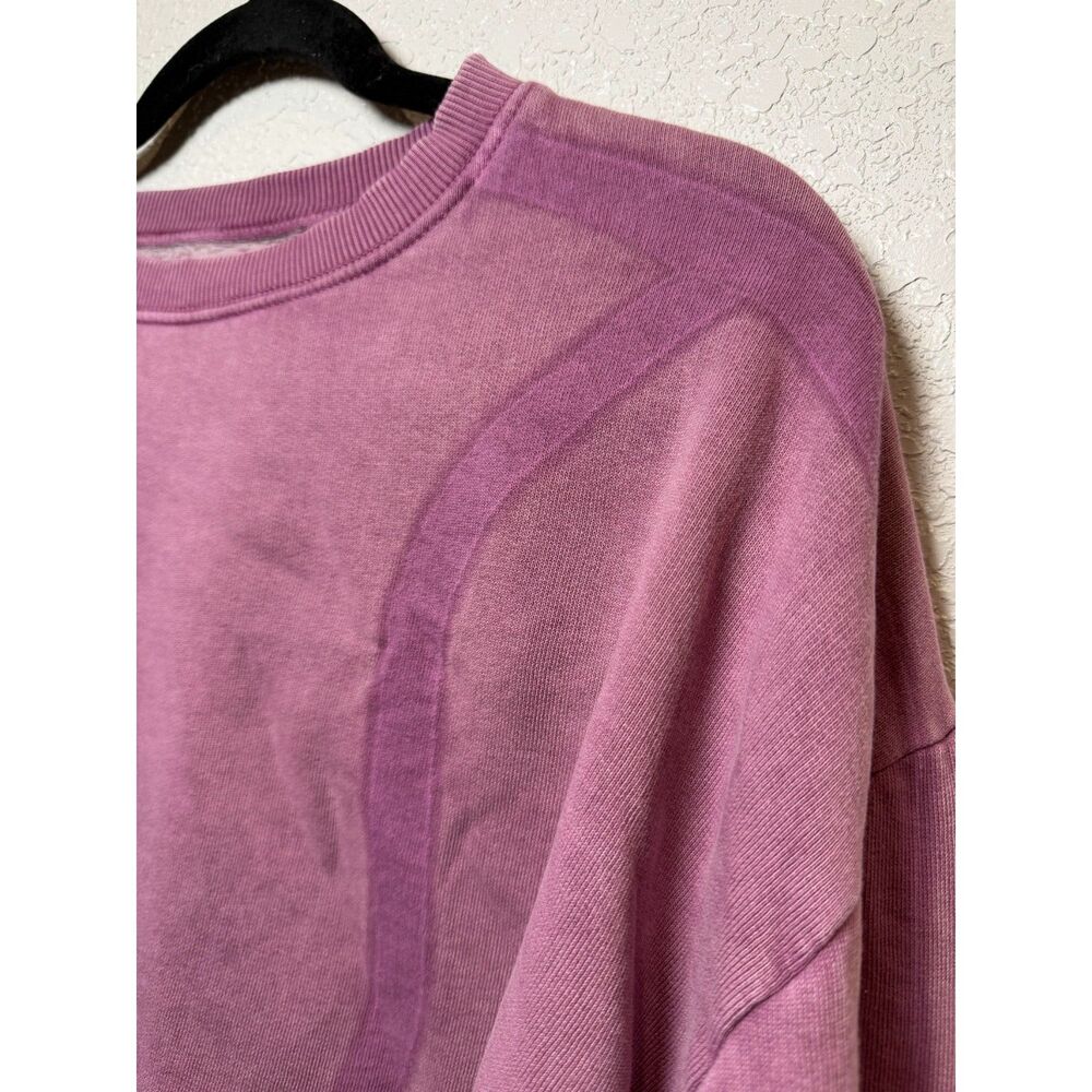 BDG Urban Outfitters Purple Overdyed Distressed Cropped Sweatshirt Pullover LG - Picture 5 of 9